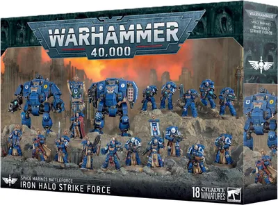 Produktbild von Warhammer 40.000 Space Marines Battleforce Iron Halo Strike Force