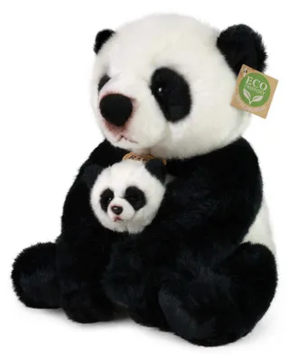 Image de Peluche panda avec petit 27 cm ECO-FRIENDLY