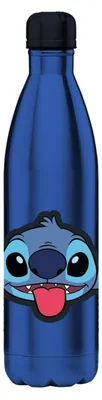Isolierflasche Edelstahl 500 ml Stitch-Kopf schwarz