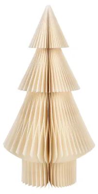 Produktbild von Papier Weihnachtsbaum weiß creme Weihnachtsdekoration 30 x 15 cm