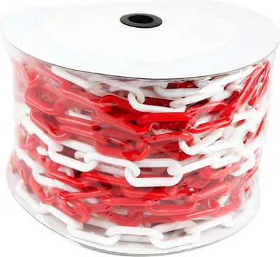 Produktbild von Kunststoffkette Weiß & Rot 6 mm x 25 m  x  - Weiß & Rot - Polyethylene (PE) - In -  & Outdoor - Nutzung - PC - 001 - RW