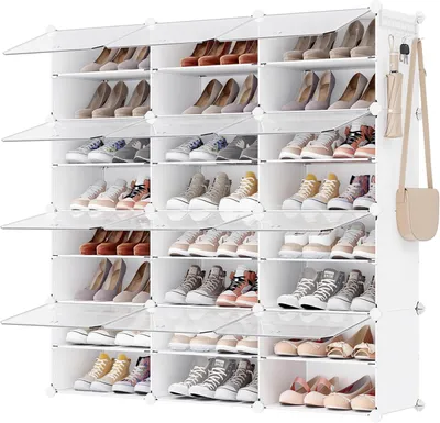 Produktbild von Schuhregal 48 Paar modular weiss Kunststoff