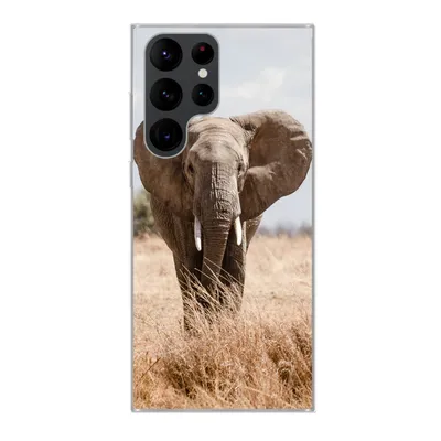 Produktbild von MuchoWow® Handyhülle Schutzhülle Hülle für Samsung Galaxy S22 Ultra Elefant - Natur - Tiere - Porträt Silikon Softcase Handy Hülle - Abbildung