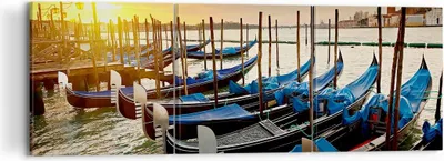 Produktbild von Bild auf Leinwand - Leinwandbild - Venedig Gondel - 120x40cm - Wand Bild - Wanddeko - Wandbilder - Leinwanddruck - Bilder - Kunstdruck - Wanddekoration - Leinwand bilder - Wandkunst - CA120x40-3531