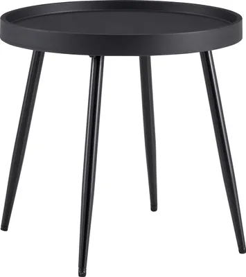 Produktbild von Beistelltisch Gartentisch rund Schwarz