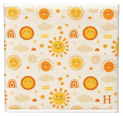 Produktbild von Prendi Home Aufbewahrungsbox 30x30x30 cm faltbar – Kinderzimmer Stoffbox Motiv Sonne Print