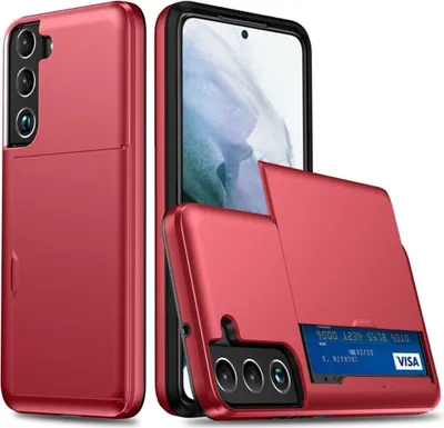 Produktbild von König Design Hülle kompatibel mit Samsung Galaxy S22 Plus 5G Kunststoff Soft Handyhülle - Handy Case Rot