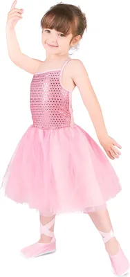 Produktbild von Ballerina-Kostüm für Kinder mit Pailletten Tänzerin rosa - 122/134 (7-9 Jahre)