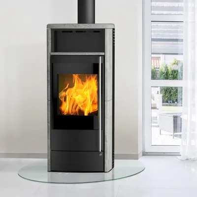 Produktbild von Fireplace Teramo Dauerbrandofen RLU Stahl Schwarz / Speckstein