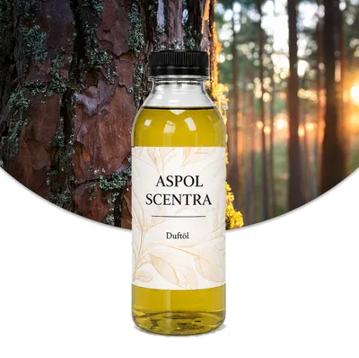 Produktbild von Aspol Scentra Kiefernwald UFIGREEN Duftöl für Kerzen und Diffusoren 500 ml, KI-generiertes Bild