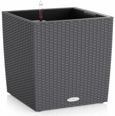 Obrázek produktu pro Lechuza Samozavlažovací květináč Cube Cottage 30 cm, antracitová