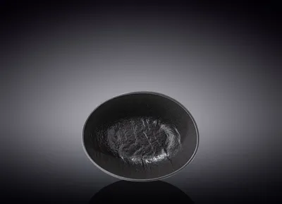 Image de Bol ovale Wilmax SlateStone noir 13 x 10 x 6 cm en porcelaine WL-661118/A