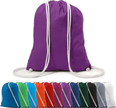 Produktbild von Rucksack Schuhbeutel Turnbeutel Sportbeutel Zuziehbeutel Gym Sack Baumwolle, in Farbe: Orchidee