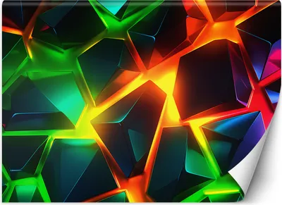 Produktbild von Vlies fototapete Bunte 3D-Abstraktion 250x175 cm Feeby Bunt inkl. Kleber einfache Montage