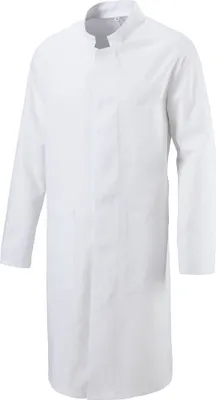 Produktbild von Herrenmantel/Laborkittel Fb. weiß Gr. 3XL : 3XL : weiß : 65% Polyester 35% Baumwolle (Kittel)