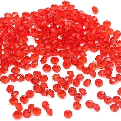 Produktbild von Rote Acryl Kristallen 4mm Tischdeko für Hochzeit