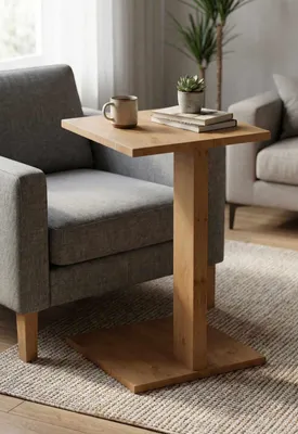 Produktbild von Skye Decor, Hochwertiger Beistelltisch, Eiche, 35 x 56 x 35 cm | 100% melaminbeschichtete Spanplatte, Stärke: 18 mm | Modernes Design für stilvolle Wohnräume und Büros.