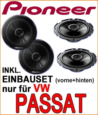 Produktbild von Lautsprecher Pioneer für vorne & hinten - Einbauset passend für VW Passat 3B & 3BG - justSOUND