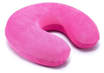 Immagine prodotto di Cuscino da viaggio, cuscino per il collo a forma di U, in memory foam, color rosa, lavabile