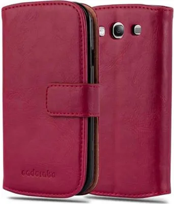 Immagine prodotto di Cadorabo cover per Samsung Galaxy S3 / S3 NEO cover protettiva in rosso cellulare cover libro custodia custodia