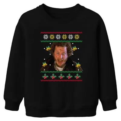 Obrázek produktu pro Marv Kevin Home Alone - vánoční dárek Ošklivý vánoční svetr Vánoce Uni dětská mikina, černá, 104