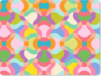 Produktbild von MuchoWow® Mauspad Mousepad Design - Abstrakt - Farben - Retro 40x30 cm - Mousepads - Maus Mat - Pad - Mausunterlage - Anti Rutsch