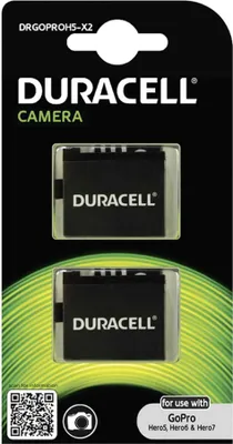 Produktbild von Duracell Camera Battery 3.8V 1250mAh Pack of 2 Akku 1.250 mAh (DRGOPROH5-X2) (DRGOPROH5-X2)