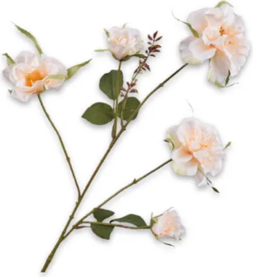 Produktbild von Kunstblume von Silk-ka – Seidenblumen-Rosenzweig, cremefarben, 88 cm