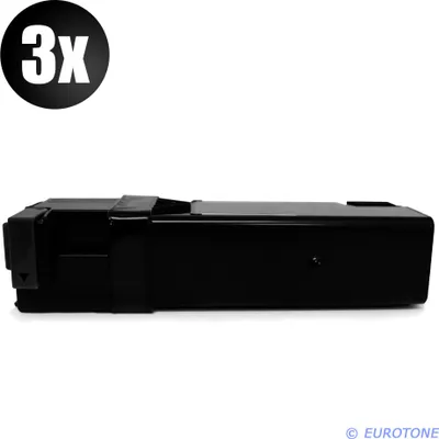 Produktbild von 3x Eurotone Toner Alternative für Dell 593-10312 FM064 Black Schwarz