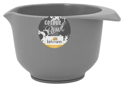 Image de Bol à mélanger et de service IRKMANN, 0,75 litre, gris mat, en mélamine, stable, résistant aux rayures, sans BPA