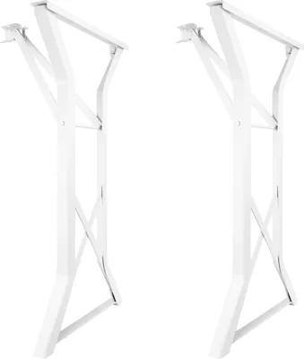 Produktbild von Natural Goods Berlin Möbelgestell Bierzelt Y-FORM, DIY Bierzeltgarnitur, klappbares Tischgestell, Bankgestell, Festzeltgarnitur, rostfrei, 2 Stück, H70 x B42cm - Tisch, Weiß