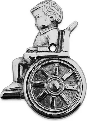Image de Plaque de porte Garçonnet dans un fauteil roulant CombiCraft - Argent