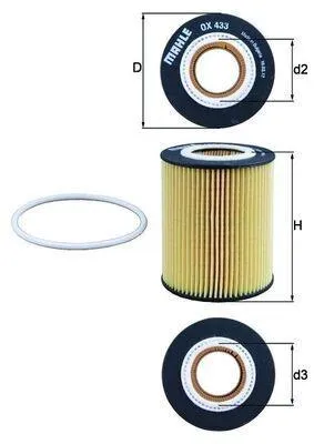 Immagine prodotto di Filtro olio KNECHT OX 433D