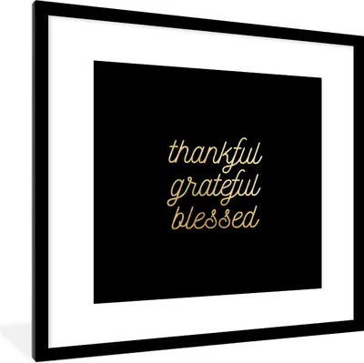 Produktbild von MuchoWow® Gerahmtes Poster Zitate - Sprichwörter - Gold - Schwarz 40x40 cm - Poster mit Schwarzem Bilderrahmen Wandposter Rahmen Foto Bilder - Poster - Plakat im Rahmen