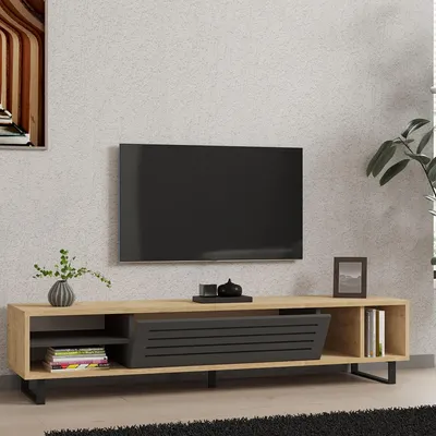 Immagine prodotto di Sovico - Mobile Porta tv, 160x40x35h cm Nero Antracite, un Ripiano