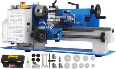 Zdjęcie produktu dla Precyzyjna mini tokarka do metalu - 550W tokarka do metalu 7x12 cali 2500 obr