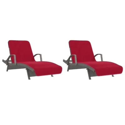 Produktbild von Strandtücher 2 Stk. Burgunder 75x200 cm Stoff 400 GSM