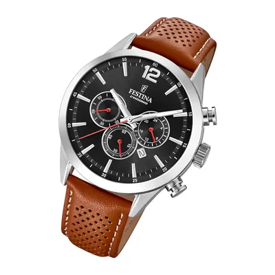 Produktbild von Festina Herren Uhr Fashion Leder Armbanduhr braun UF20542/6