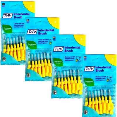 Produktbild von 4x TePe Original Interdentalbürsten -  0,7mm gelb  - 4x 8 Stück