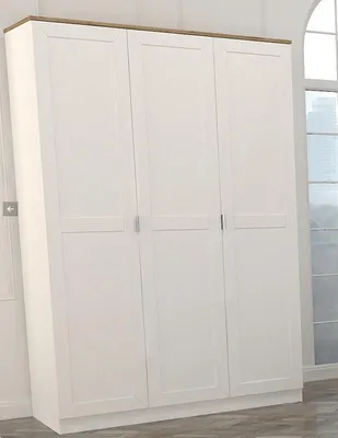 Obrázok produktu pre Šatníková skriňa vo vidieckom štýle Šatníková skriňa do spálne Biela šatníková skriňa 136 cm