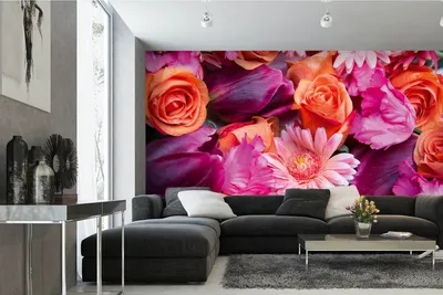 Produktbild von Vlies Fototapete SCHÖNE BLUMEN 375 x 250 cm (inkl. Kleister) - Vlies Tapete, Wandtapete, Wandbilder - Tapete für Wohnzimmer Schlafzimmer, Büro, Küche - Montagefertig