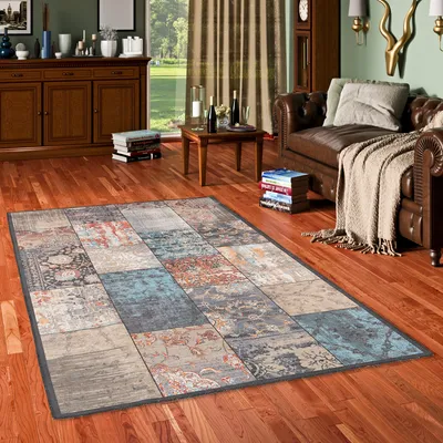Produktbild von Vintage Designerteppich Finesse Barock Bunt Patchwork, Größe:80x250 cm