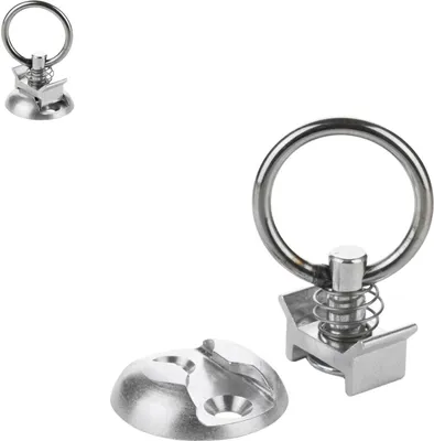Produktbild von Airline Zurrpunkt mit Single Fitting Airlineschiene Einzel Halter Anker Platte 2 Stück