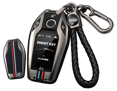 Zdjęcie produktu dla Etui na kluczyk samochodowy do modeli BMW serii 5 i 7, z breloczkiem