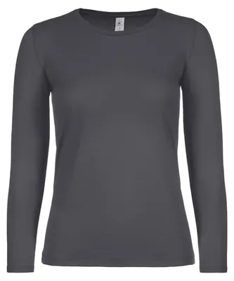 Image de B&C - T-shirt « #E150 » pour femme, manches longues LT1898 (XL) (gris foncé uni)