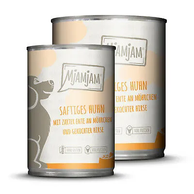 Produktbild von MjAMjAM 22001, Adult, jede Rasse, Karotte, Huhn, Ente, 400 g, Zuckerfrei