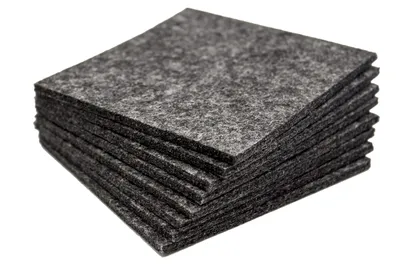 Filzuntersetzer Set 8er, quadratisch 10x10 cm, anthrazit, waschbar