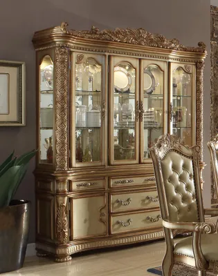 Immagine prodotto di Vetrina in vetro stile antico barocco rococò in legno