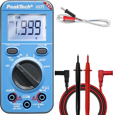 Zdjęcie produktu dla Multimetr cyfrowy PeakTech P 1071 600V AC/DC z NCV i testem pod napięciem