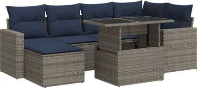 Zdjęcie produktu dla VidaXL 3326352, Granatowy (marynarski), Żywica, Stal, 655 mm, 620 mm, 690 mm